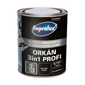 Barva za kovino 3v1 RAL 0,75/2,5L ORKAN PROFI Supralux - 0,75 L - RAL 9005 črna