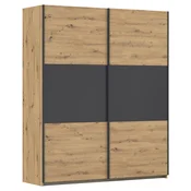 Rauch Möbel OMARA Z DRSNIMI VRATI, siva, barve aluminija, hrast artisan
