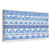 Slika modro-bel grški ornament - 40x30