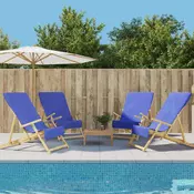 Vidaxl vidaXL Brisače za na plažo, 4 kosi, modre, 60 x 135 cm, 400 g/m2