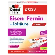 Doppelherz Aktiv Željezo + Folna kiselina Direkt vrecice 20 komada