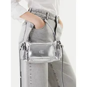 Ročna torba Calvin Klein Pocket Silver Nylon Small Bag LV04F3443G Srebrna