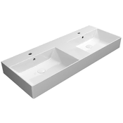Gsi Dvojumivalnik KUBE X 120cm ExtraGlaze, Keramika, Bela
