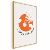 shumee Plakat - Badmintonska žogica proti oranžnemu soncu