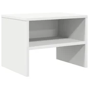 Vidaxl Nočna omarica bela 40x30x30 cm iverna plošča