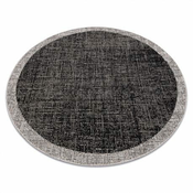 eoshop Okrogla preproga SISAL FLOORLUX 20401 Okvir, črna, srebrna ( - Velikost: krog 160 cm)