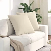 Jastucici za sofu 2 pcs Bež 80 x 80 cm tkanina