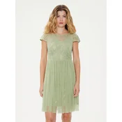 Vila Cocktail obleka Ulricana 14083836 Zelena Regular Fit
