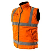 slomart Delovni brezrokavnik, dvostranski, odsevni, oranžen, vel. XXXL