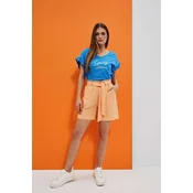 Marisse Womens Shorts L-Sh-4001 Peach