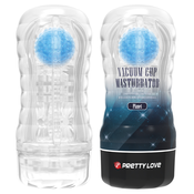Pretty Love Planet Vacuum Cup Stimulation Ball Masturbator Clear-Blue