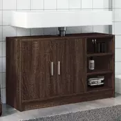 Vidaxl vidaXL Omarica za umivalnik rjav hrast 90x29x55 cm