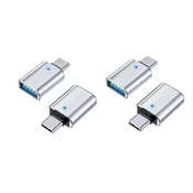 INF USB-C OTG adapter z LED, komplet 4, USB 3.0 aluminij 5Gbps Silver, (5000276772)