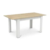Raztegljiva jedilna miza MADO 120/160x80 cm, bela/dub sonoma