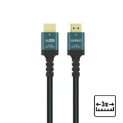 Kabal pleteni hdmi 8k 60hz sa hdmi 2.1 8k 60hz 48gbps aluminijum 3m (otn-hd183) onten ( AV396 )
