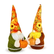 Family Jesenska dekoracija - 2 palčeka z bučo - 2 kosa - 35 x 13 x 13 cm