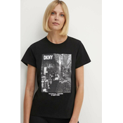 Bombažna kratka majica Dkny ženska, črna barva, DP4T9725