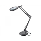 Extol - LED Prigušiva stolna lampa s povecalom LED/7W/5V 2900/4500/7500K crna