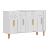 Omarica Kailua 2545 (Bela) Hrast, Bela, 73x120x30cm, Iverna plošča