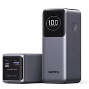 Power bank Ugreen PB724 100W QC + PD z USB-C in USB-A izhodoma - 20000 mAh - siv