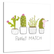 shumee STEKLENA PLOŠČA ZA KUHINJO 60x65 Cactus