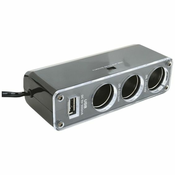 SAL Auto razdjelnik sa USB punjacem, 3 x 12-24 V, USB 5V - SA 023