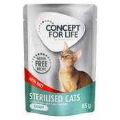 Concept for Life Sterilised Cats govedina v omaki brez žitaric - 12 x 85 g