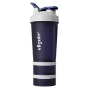 Shaker Pro 2Go –? eleganten shaker z dvema posodicama, kovinskim spiralom in praktičnim paščkom, za beljakovinski napitek ali tablete