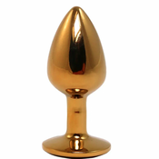 Anal butt plug metal Gold S + POKLON kesica