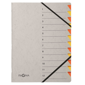 PAGNA PAGNA organizator mapa Easy Grey, A4, 12 predelkov, siva/oranžna, (21651670)