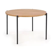 Stol Houston 728 Zlatni hrast, Crna, 76cm, Medijapan, Metalne