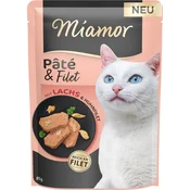 Miamor Mačja hrana Paté & Filet - losos - 85 g