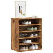 Vidaxl vidaXL Omarica za čevlje, starinski les 60x35x70 cm Material na osnovi lesa