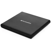 1 to 3 VERBATIM ZUNANJI SLIMLINE CD DVD ZAPISALNIK ZA PRENOSNIK USB-A USB-C KABEL