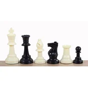 shumee Staunton šahovske figure št. 6, bela/črna (kralj 96 mm)