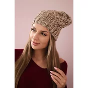 Kesi Cap with fleece Roksana K209 dark beige
