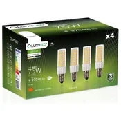 LUMILED 4x LED žarnica E14 cevasta T25 10W = 75W 970lm 4000K nevtralna 320° svetilnost