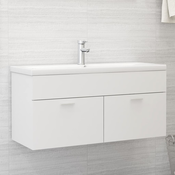 vidaXL Omarica za umivalnik bela 100x38,5x46 cm iverna plošča