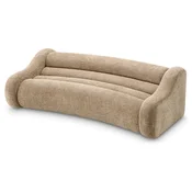 Casa Padrino luxury sofa sand 230 x 120 x H. 71 cm - Curved living room sofa - Living room furniture - Luxury furniture - Living room furnishings - Luxury furnishings - Luxury quality