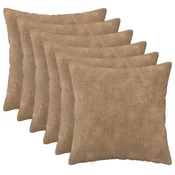 vidaXL Blazina z blazino HEERLEN 6 kos Taupe Mikrofibra