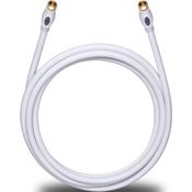 Oehlbach SAT Priključni kabel [1x F-vtič - 1x F-vtič] 7.50 m 120 dB pozlačeni kontakti bela Oehlbach Transmission Plus S