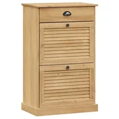 Vidaxl omara za čevlje VIGO bela 60x35x96 cm trdna borovina