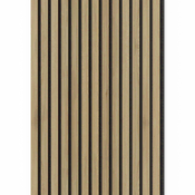 Denpanels Akustični panel Acu-Line temni hrast na melaminskem filcu 260 x 52 cm