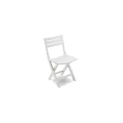 IPAE-PROGARDEN Baštenska plasticna stolica Birki - bela 54 × 53 × 82 cm