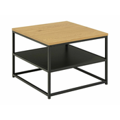 Klubska mizica Oakland 779 Divji hrast, Črna, 42x55x55cm, MDF plošča, Kotna