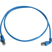 Telegärtner RJ45 omrežni priključni kabel CAT 6A S/FTP 1 m modre barve z zaščito pred gorenjem, brez halogena Telegärtner