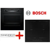 super set pečica BOSCH HBA574BB3 + plošča IKP62-4 SNEIDER