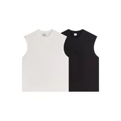 Bershka Majica  črna / off-bela