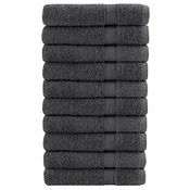 Vidaxl Premium brisače za savno SOLUND 10 kos antracit 80x200cm 600gsm