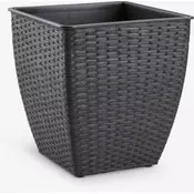Pletena saksija 38x38x39 crna